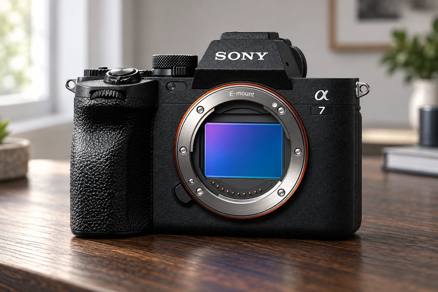 α7 IVの公式正面外観を参照して生成したカメラの製品画像