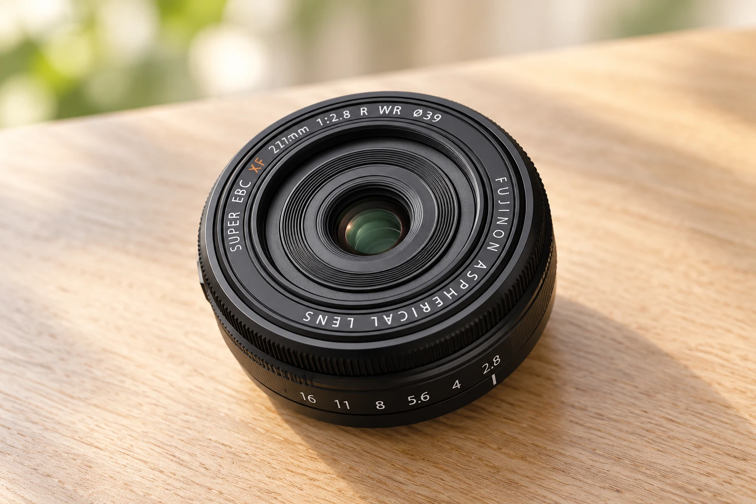 XF27mmF2.8 R WRの薄いレンズ単体