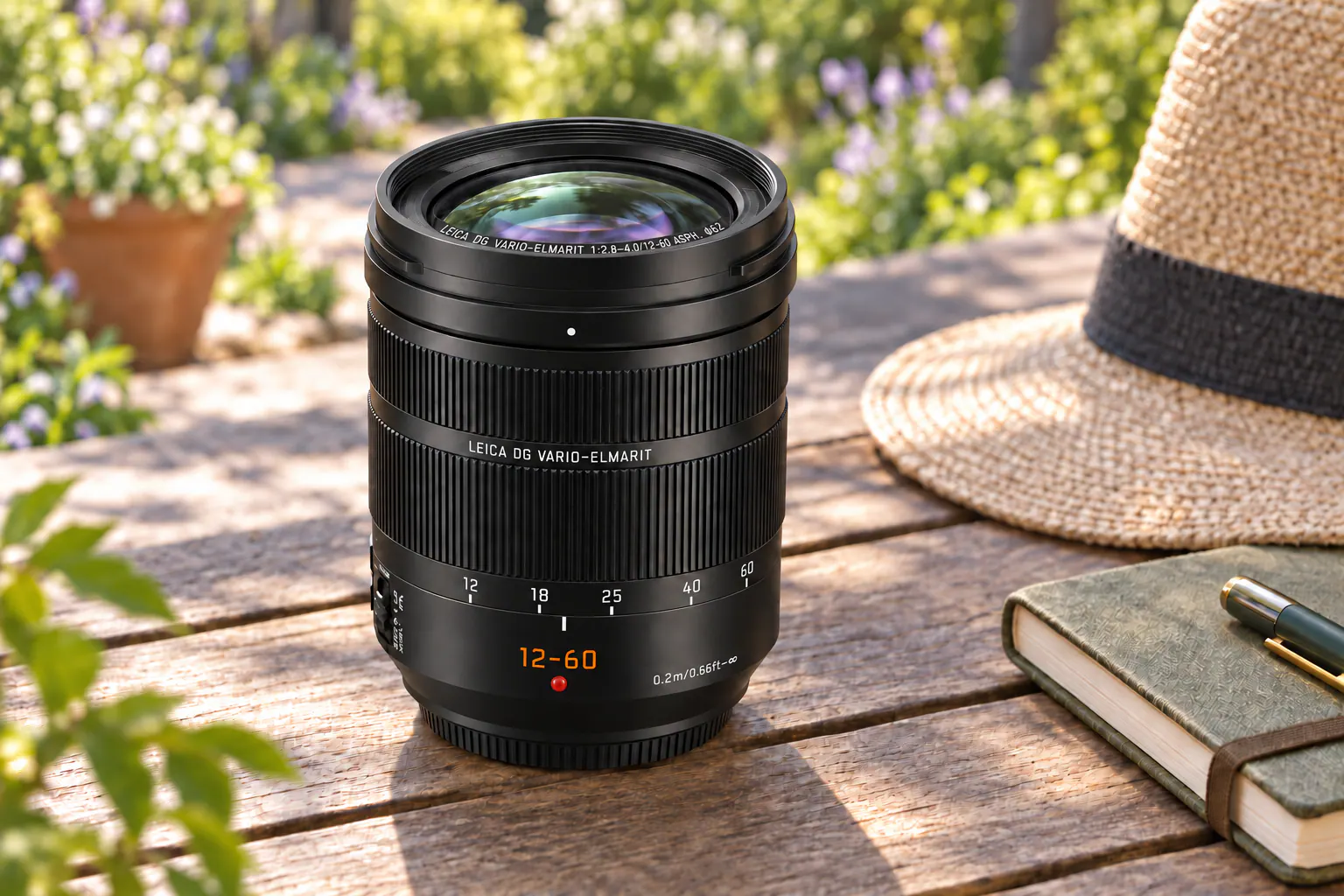 LEICA DG 12–60mm F2.8–4の公式外観を参考に生成した製品イメージ