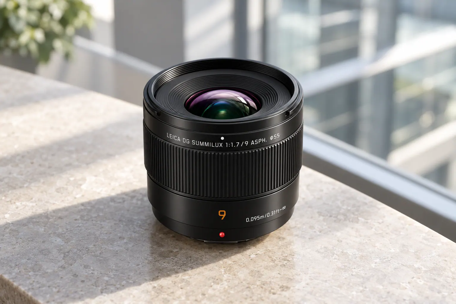 LEICA DG 9mm F1.7の公式外観を参考に生成した製品イメージ