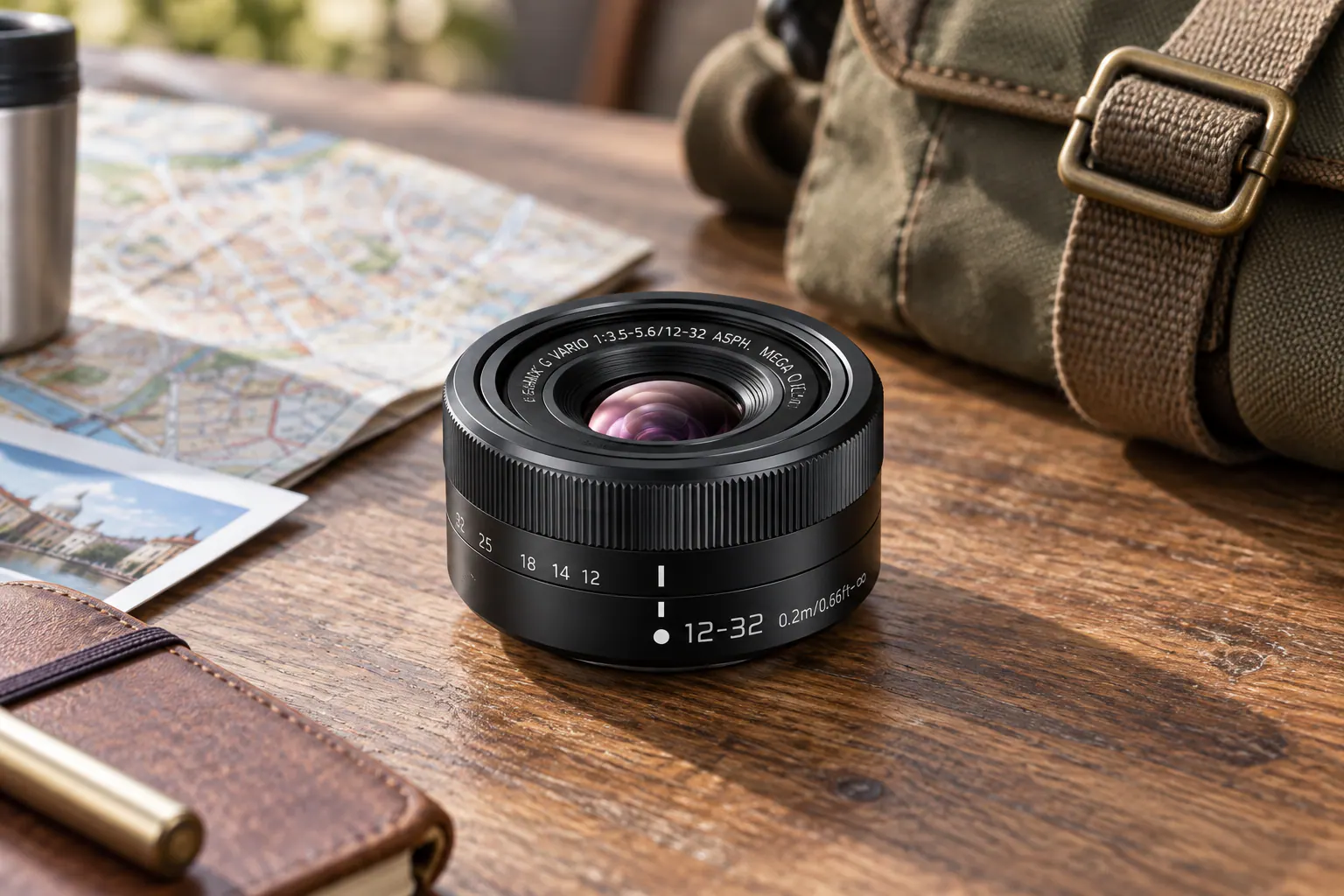 LUMIX G VARIO 12–32mmの公式外観を参考に生成した製品イメージ