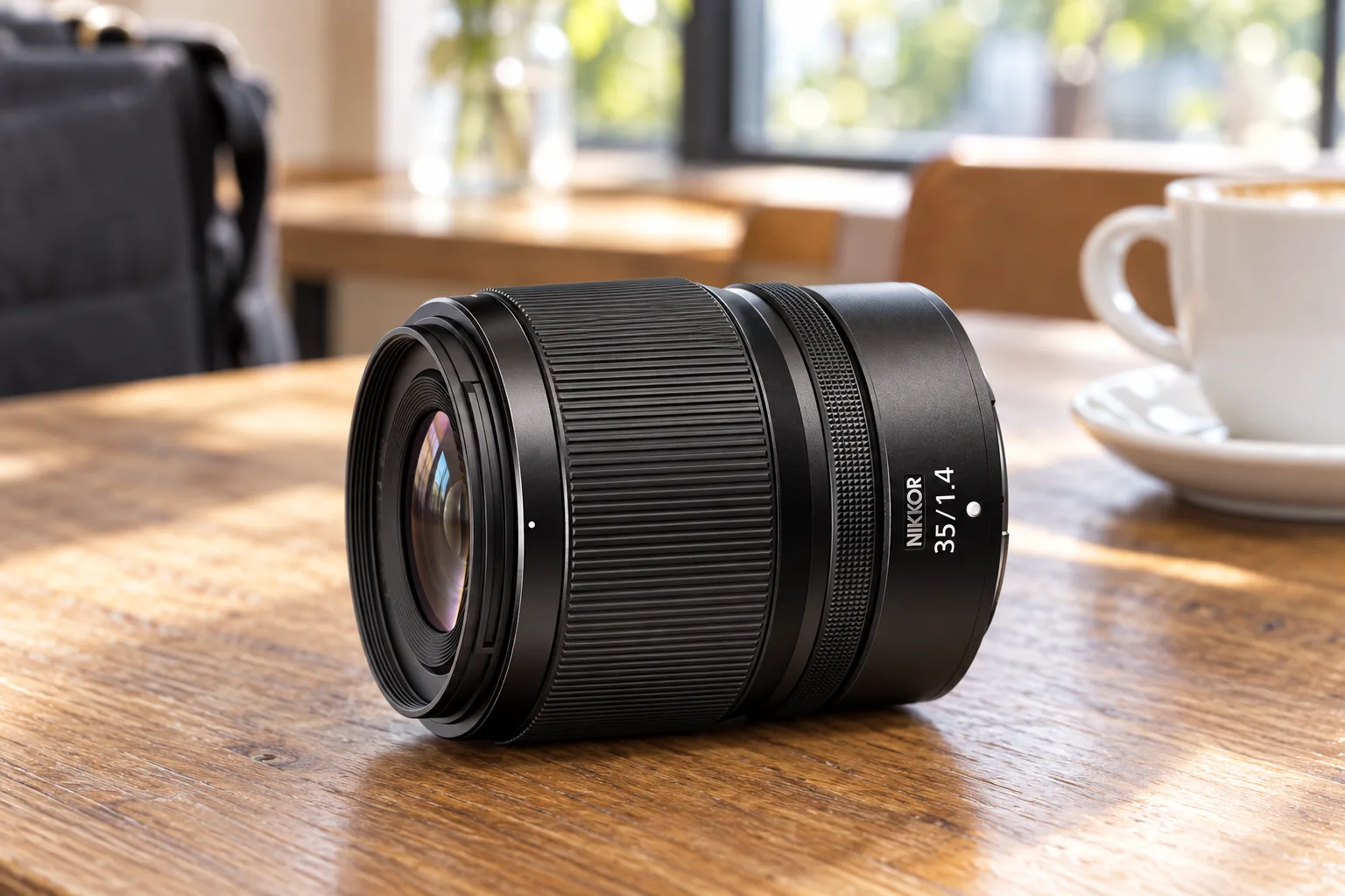 NIKKOR Z35mm f/1.4の外観を参考に生成したイメージ