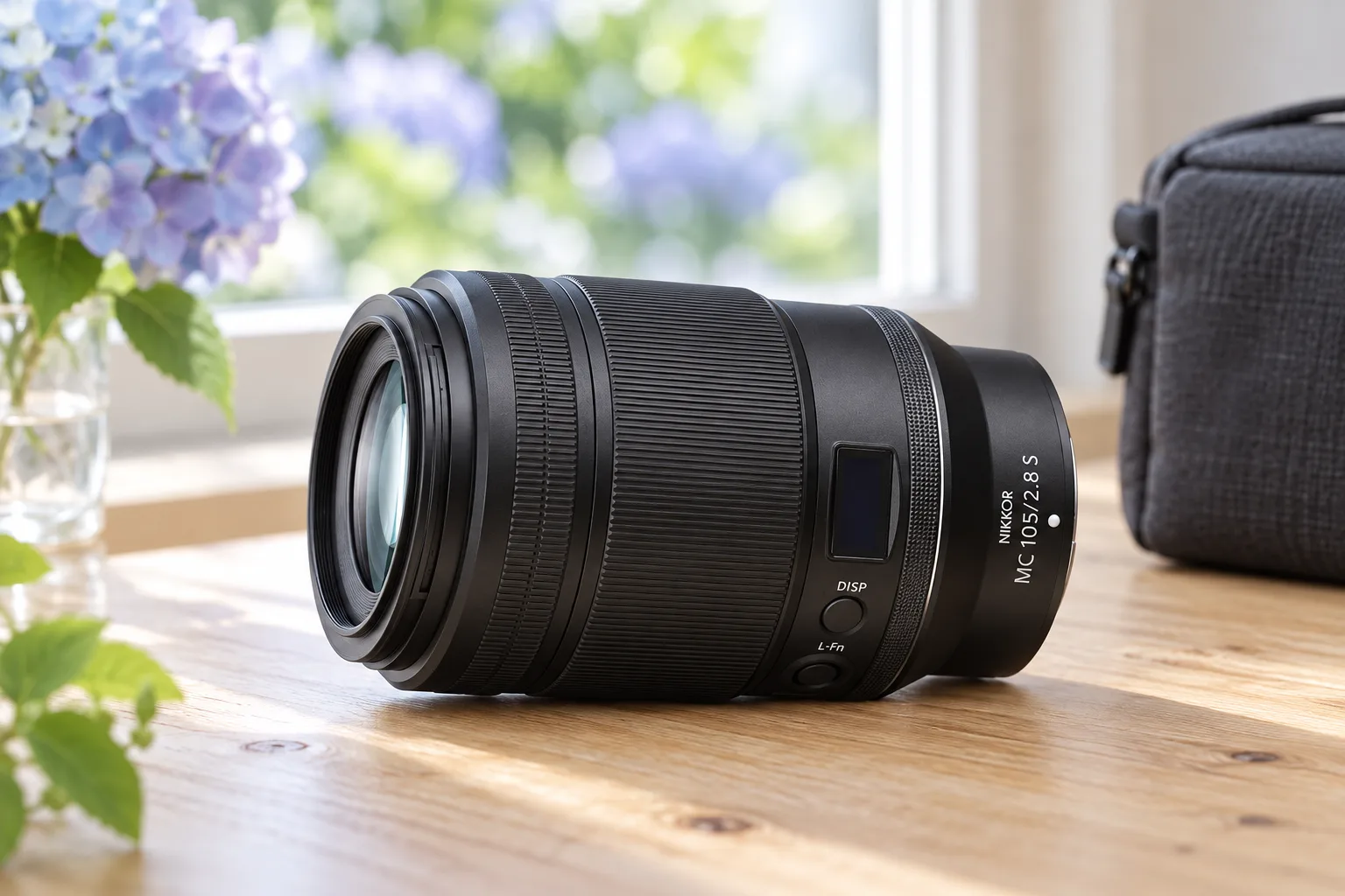 NIKKOR Z MC105mm f/2.8 VR Sの外観を参考に生成したイメージ