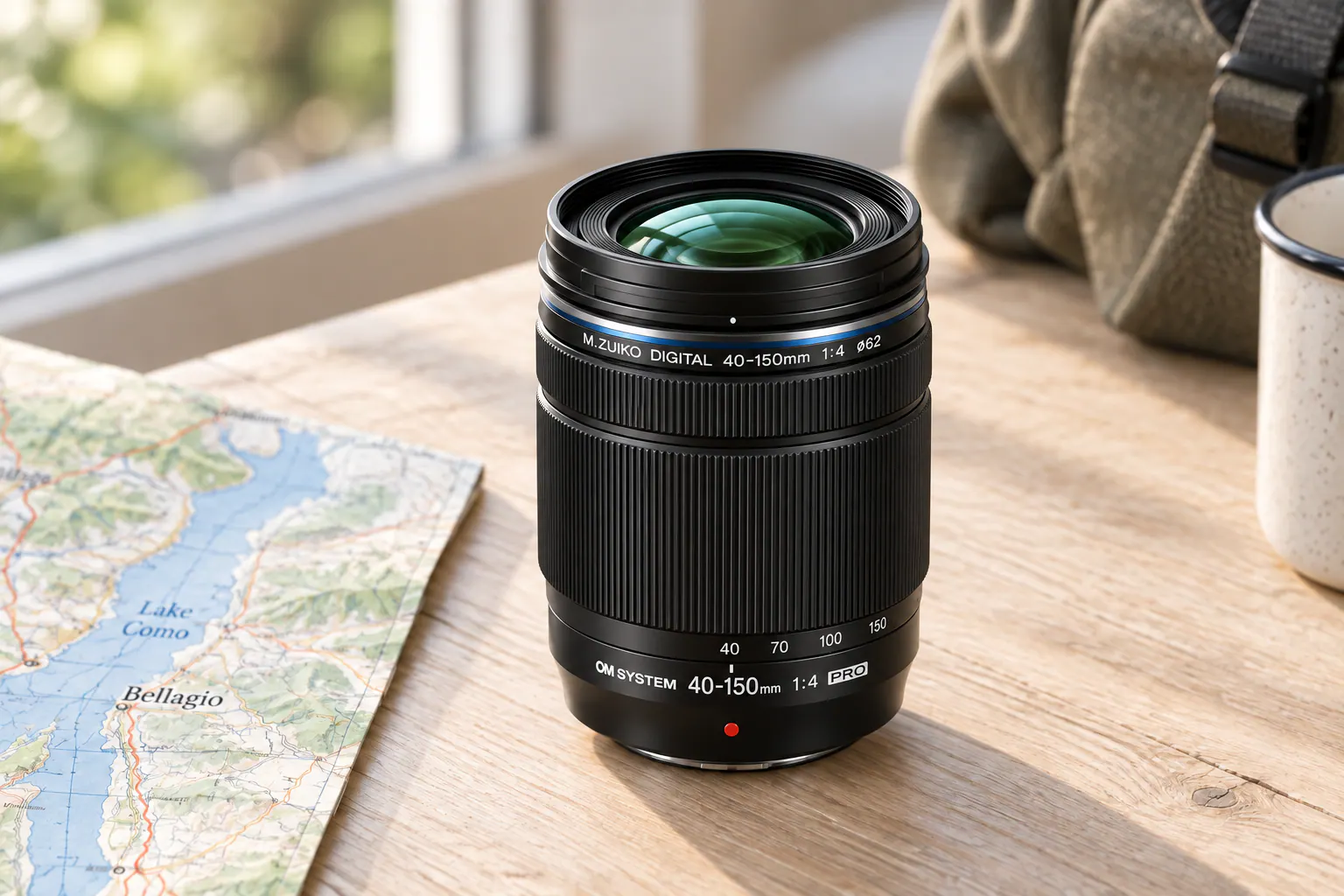40-150mm F4 PROの公式外観を参考に生成した製品イメージ