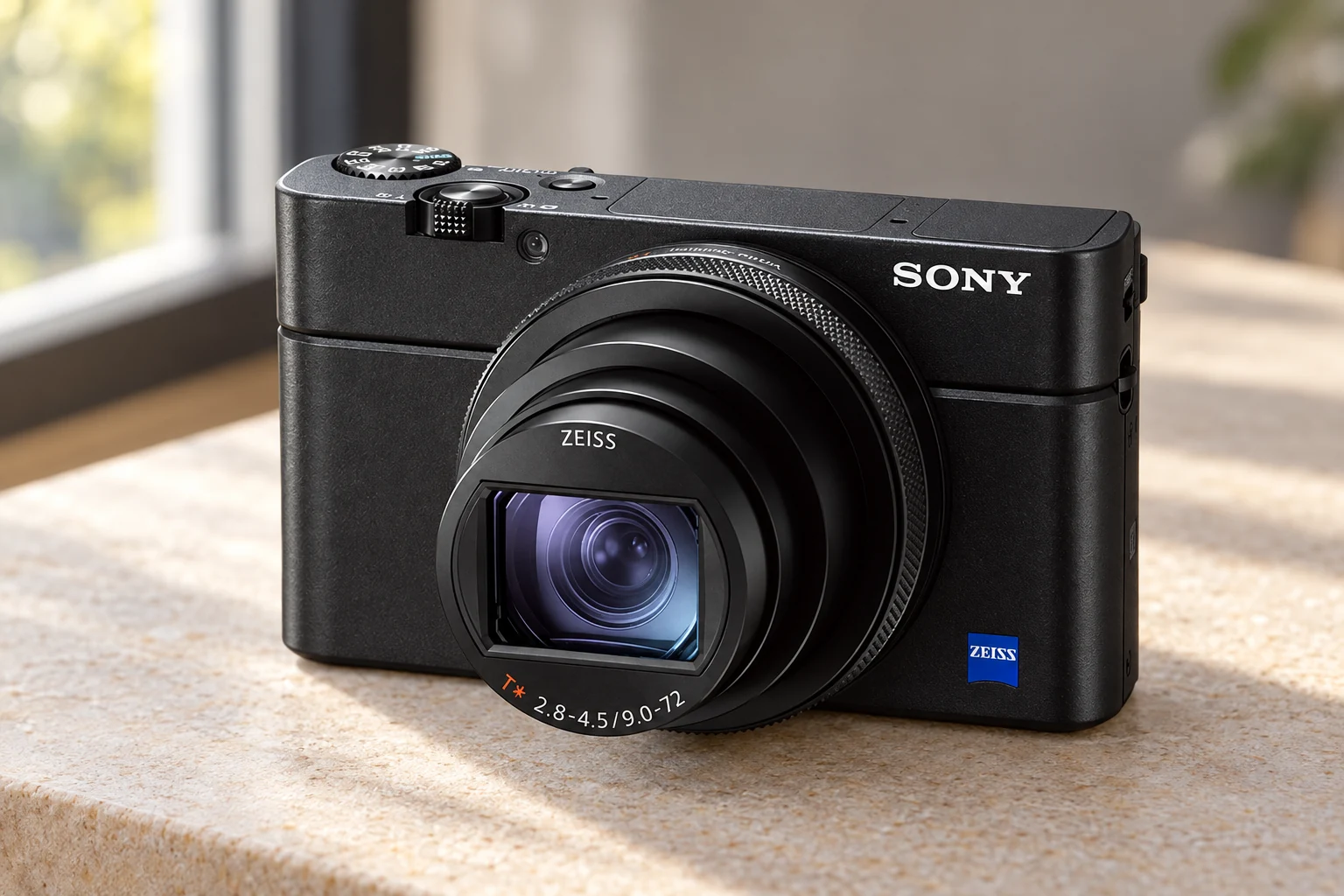 ソニーRX100 VIIの公式外観を参考に生成したカメラ単体のイメージ