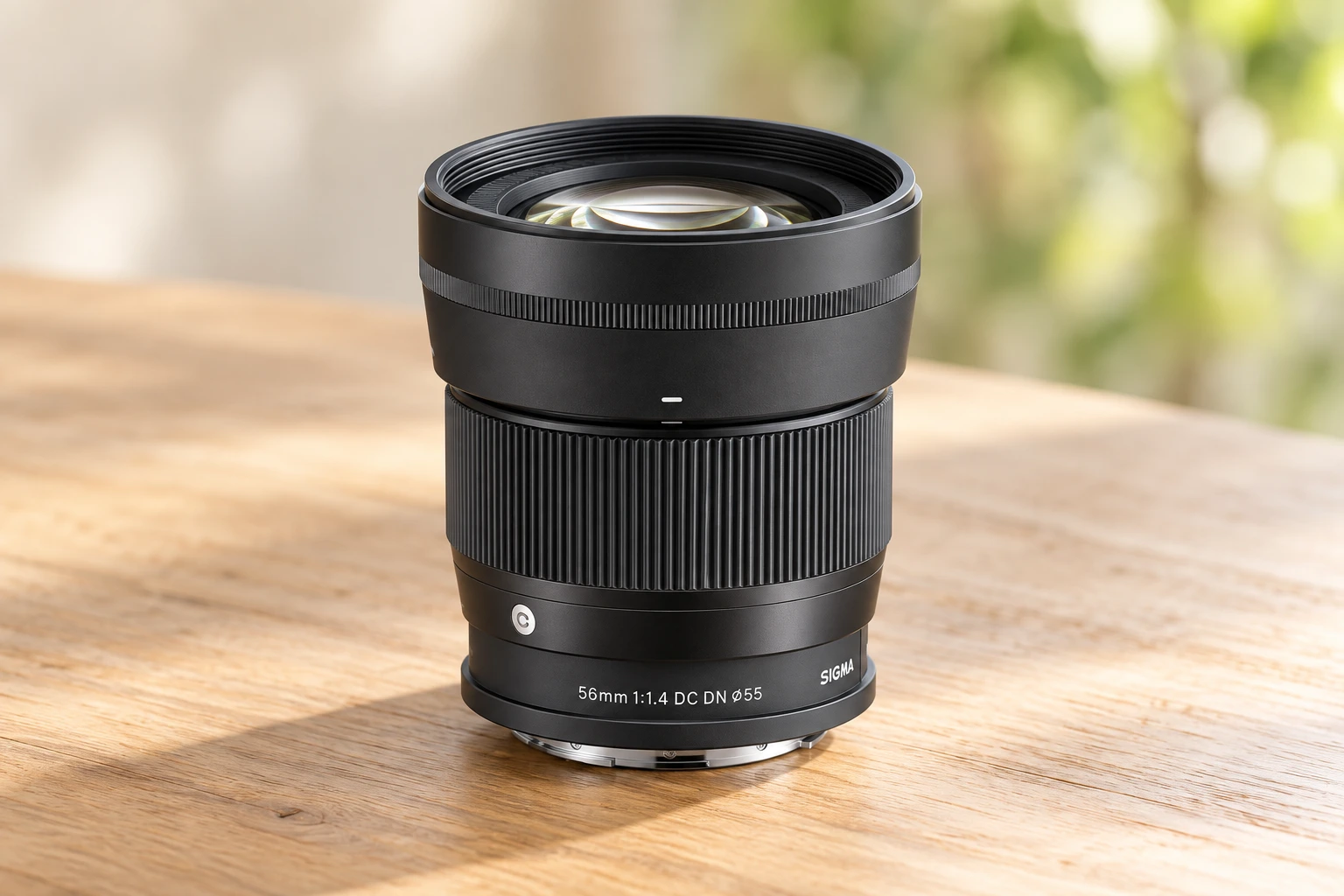 56mm F1.4 DC DNのレンズ単体の外観を参考に生成した製品イメージ