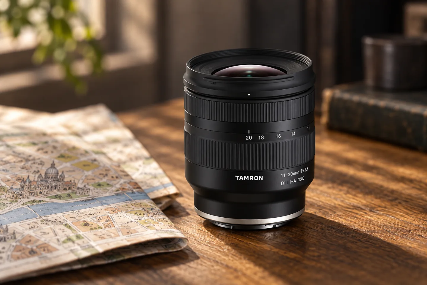 タムロン11-20mm F2.8の外観を参考に生成した製品イメージ