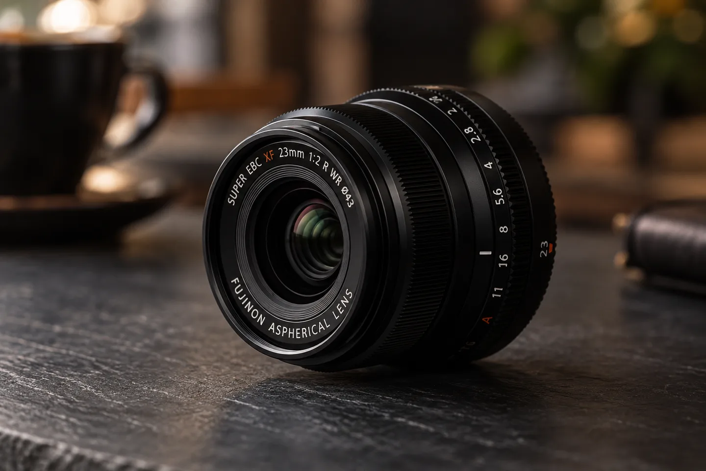XF23mmF2 R WRの外観を参考に生成した製品イメージ