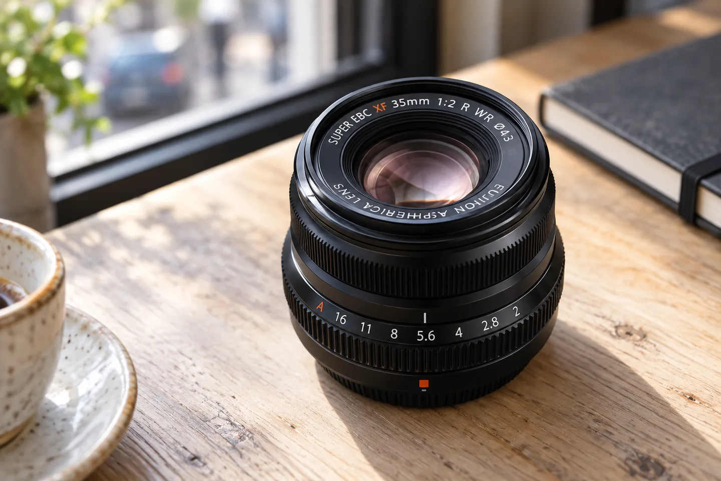 XF35mmF2 R WRの外観を参考に生成した製品イメージ