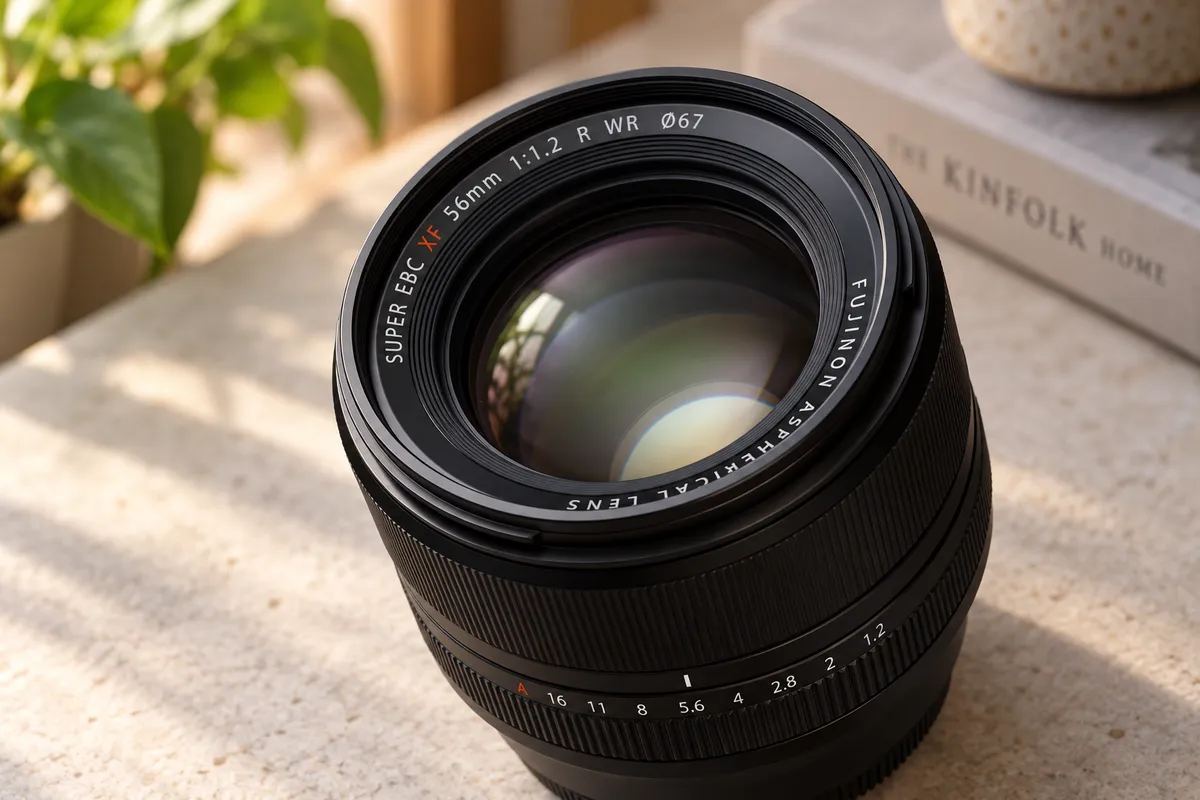 XF56mmF1.2 R WRの外観を参考に生成した製品イメージ