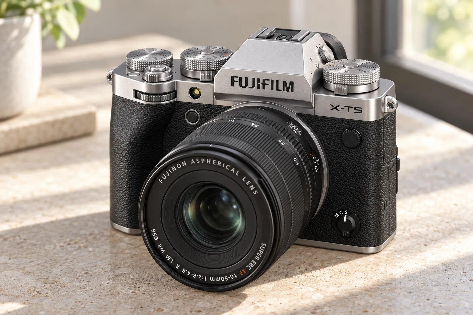 X-T5の外観を参考に生成した製品イメージ