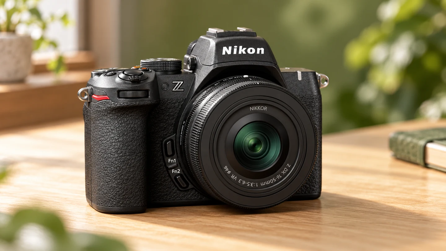 Z50IIとNIKKOR Z DX 16-50mmの外観を参考に生成した製品イメージ
